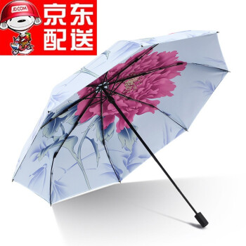 パンソル（UPF 50+）二重のパソルを強化し、紫外線防止のためのものに、女神様の全遮光パソルと黒のパソルと国色の牡丹三つ折の晴雨兼用傘と青のパソルを強化します。