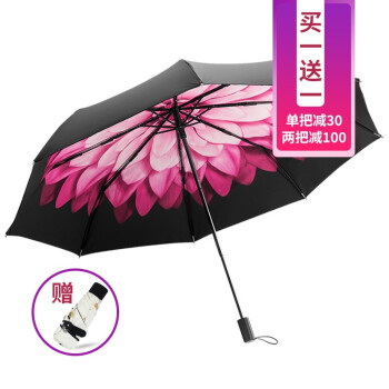 BAANAUNDERバナナの下、紫外線対策で、軽い日傘と黒い傘の大きな傘が、小さい傘の下に焦げています。女性用ミニパンソル黒いゴムが折られたみました。
