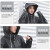 舒全成人レインコート男性と女性のコートフューシ·ドゥンオウ·メイドロゴト·リング透明で厚い非一次ネトレッドポチ黒いXL