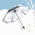 傘の女性の手で三つ折りの日傘紫外線防止ミニパソル男性の超軽量創意的な顔猫の黒いゴムの日よけの傘ペアの晴雨兼用傘の大きな顔の猫
