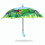 C'mon A 1706ライオと象の子供傘可愛いアニメ幼稚園児の男女の長い柄自動子供傘
