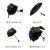 全自动伞の男女の长い柄の大きいサズの3つの折り畳伞は晴雨の両用伞のままにします。柄の进级版の10骨の黒を固めます。