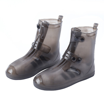 アン9187男女の大人が厚い雨靴に乗って学生を骗して歩いて旅行します。雨止めの靴カバーー黒XL 38-39