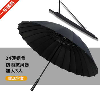 傘の柄が大きいので、マニアル24本の防風傘黒を補う。