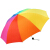 パソル(UPF 50+)七色の世界は、黒ゴムの三つ折りの晴雨兼用傘33395 Eレインボブを強化します。