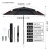 美度(2.4 m)魚釣り傘の日焼け止め紫外線防止の厚い黒いゴムの屋外日傘は二重防風を強化して、万向晴雨兼用傘D 305黒をなすなすなすこと。