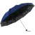 天国の傘は、サントンの黒いゴムを大きする。（UPS 50+）玉樹臨風三折晴雨兼用傘31012 E紺色