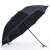 もじの傘に黒いゴムを入れて、三つ折りの傘を固めます。晴雨兼用の傘です。