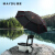 美度(2.4 m)魚釣り傘の日焼け止め紫外線防止の厚い黒いゴムの屋外日傘は二重防風を強化して、万向晴雨兼用傘D 305黒をなすなすなすこと。