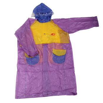 Y 078一来子供レイン-トの女の子は厚いカバーンを持っています。防水小学生のレンコ-ト幼稚园宝つづ色ポンティ紫XL