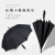 晴雨両用の长柄の伞でビジネ黒のプレレゼ伞をさして印刷広告伞をさしました。ロゴマクの长柄10本の骨が黒い布を打ちます。