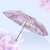 新型八骨日傘桜透明傘折りたたみ畳傘室外車載成人情人浪漫傘ピンク桜創意傘
