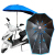 半自动车のパラソルを延长して、日伞を伞にして、プレトを踏みます。