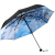 天堂の伞の黒いゴムのデビルは55 cm*8骨の三つ折の晴雨を転书して伞の银の服を兼用しています。