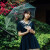 米波迪（Meebordi）男女の長柄透明ストレード透明ファンシーアイデア晴雨兼用傘シンプで純色の傘-白柄